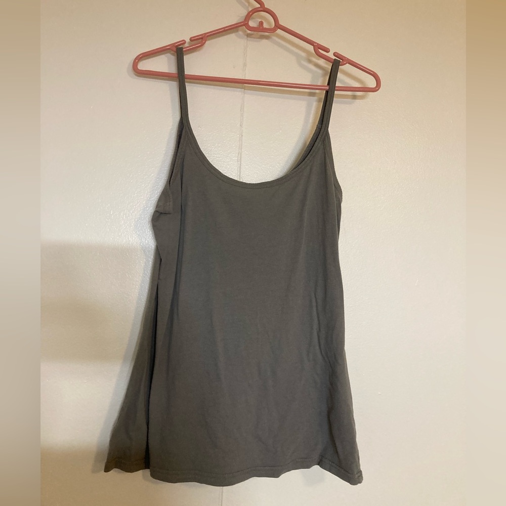 Grey Spaghetti Strap Tank Top